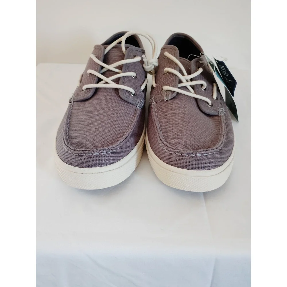 NWT-TOMS Men 12 Dorado Boat Shoes Shade Heritage Canvas 10013223 Preppy Casual